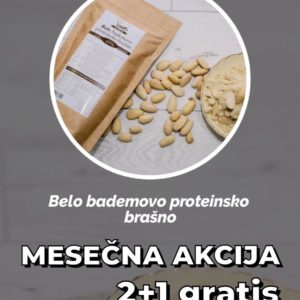 Akcija!!! Belo bademovo proteinsko brašno 200g 2+1 GRATIS!!!
